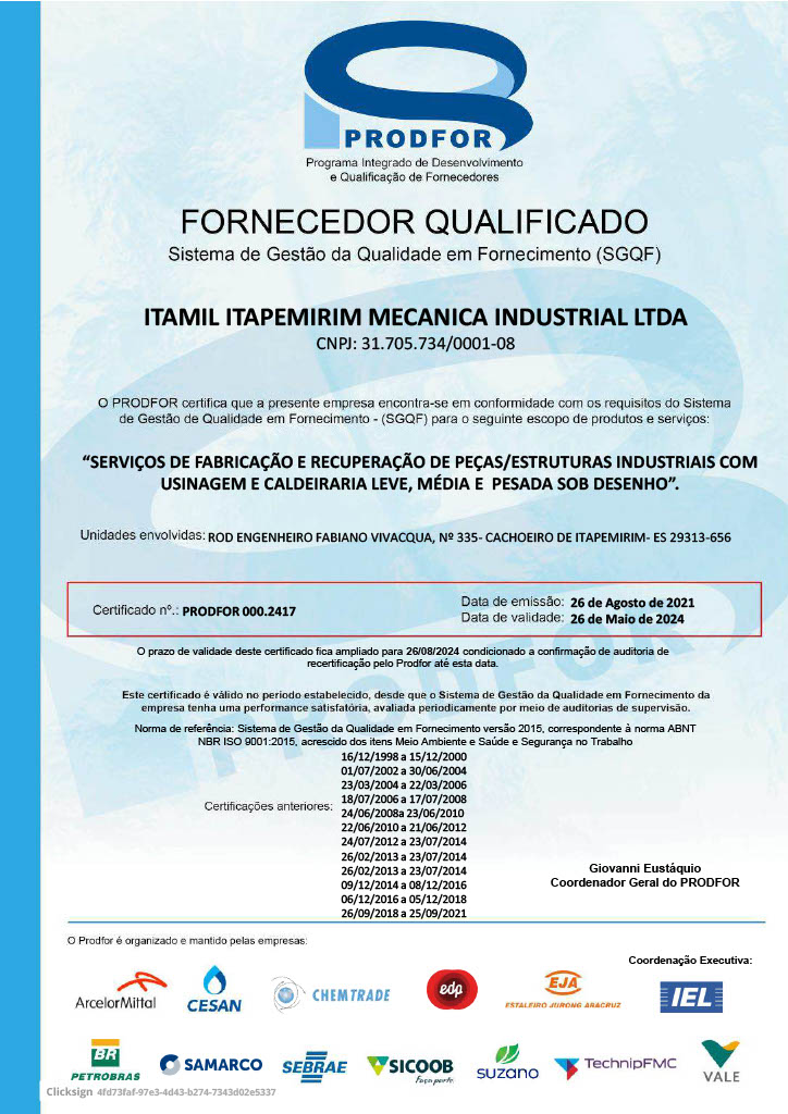 Certificação Itamil